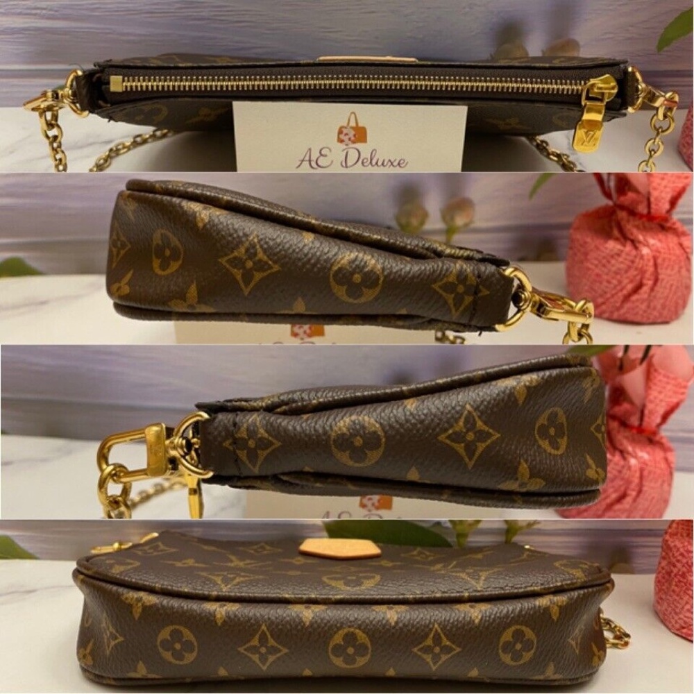 Louis Vuitton Multi Pochette Accessoires Monogram Pink Clutch Crossbody - Picture 12 of 13